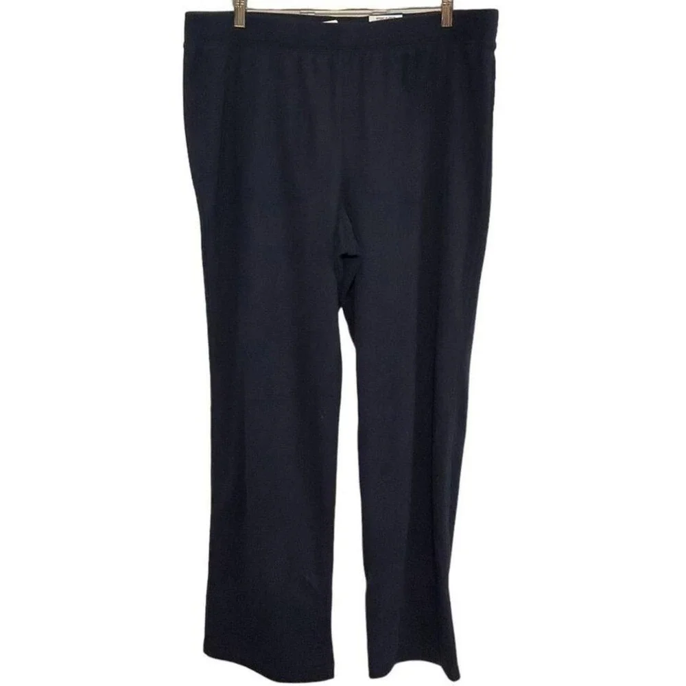 NWT Karen Scott‎ navy blue fleece pants size XL
